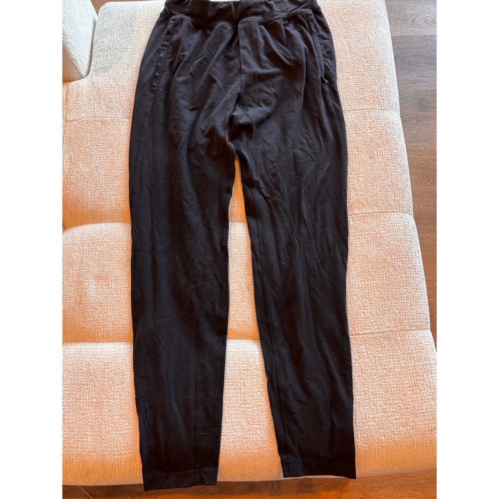 Lululemon Mens Black Tapered Joggers‎ Ankle Zippers Size S Running Pants